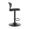 Armen Living Padua Adjustable Black Upholstery Swivel Stool LCPDBABLBL - alternate 3